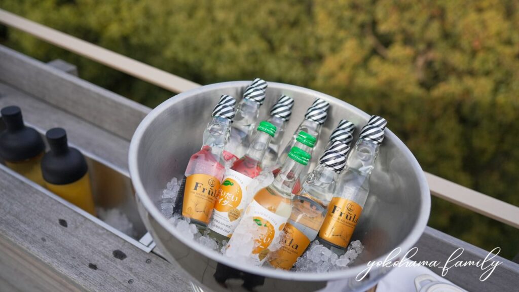 屋上テラス　ドリンク