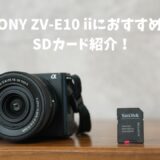 ZVE10ii におすすめのSDカードを紹介【知らないと損する！】